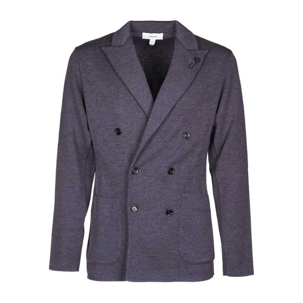 Lardini Men Double-Breasted Knit Blazer